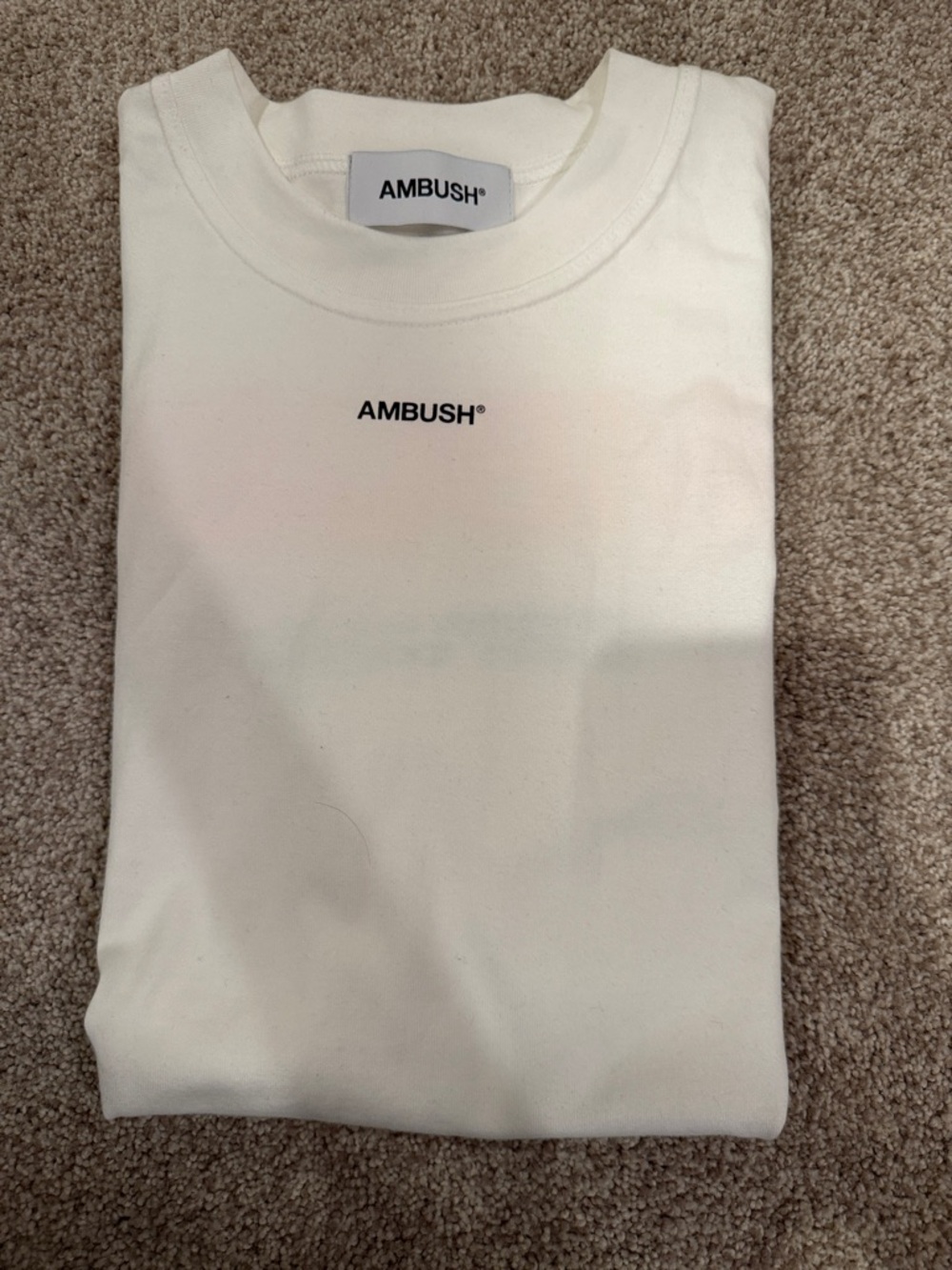 Men’s Cream Logo Crewneck Tee